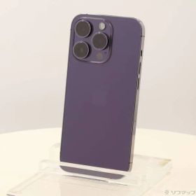 〔中古品〕 iPhone14 Pro 256GB ディープパープル MQ1E3J／A SIMフリー【348】