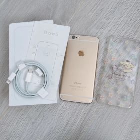 本体、充電コード iPhone6 ゴールド 16GB アイフォン スマホ 箱あり