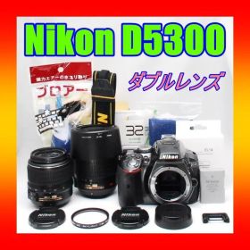 希少色グレー❤️ Nikon D5300❤️ダブルレンズ❤️スマホ転送 一眼レフ