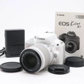 AB (良品) Canon キヤノン EOS Kiss X7 EF-S 18-55mm IS STM F3.5-5.6 レンズキット ホワイト シャッター3349回 初期不良返品対応 88-270