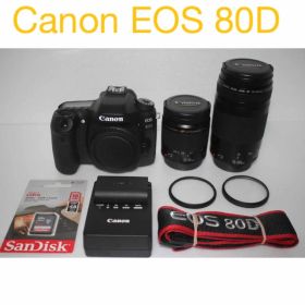 デジタル一眼レフカメラCanon EOS 80D 標準&望遠ダブルレンズセット