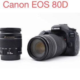 保証付き/フルサイズ/Canon EOS80D標準&望遠ダブルレンズセット