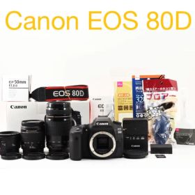 Canon EOS80D標準&望遠&単焦点トリプルレンズセット