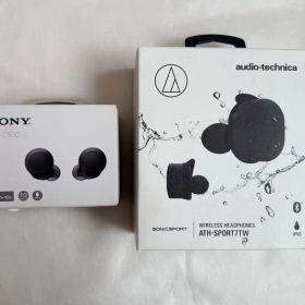 不良品 ①ソニー WF-C500 ②オーディオテクニカ ATH-SPORT7TW