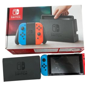 186000 動作品 Nintendo 任天堂 ニンテンドウ Nintendo Switch HAC-001 ネオンレッド ネオンブルー