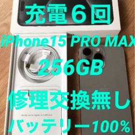 美品★iPhone15 PRO MAX★充電６回★バッテリー100%修理交換無し