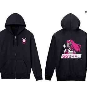 オーバーウォッチ 2 D.Va バックプリントジップパーカー ユニセックス XXL