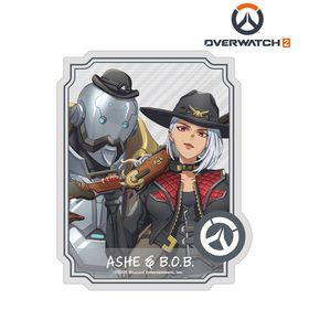 オーバーウォッチ 2 メレさんイラスト アッシュ＆B.O.B ダイカットステッカー