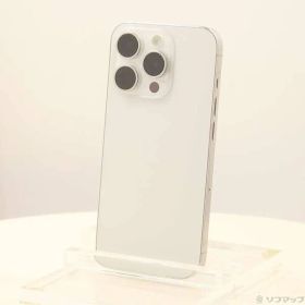 〔中古品〕 iPhone15 Pro 128GB ホワイトチタニウム MTU83J／A SIMフリー【196】