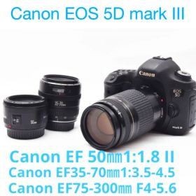 Canon EOS 5D MarkIII標準&望遠&単焦点トリプルレンズセット