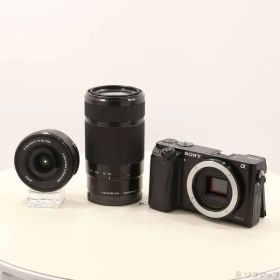 〔中古品〕 α6000 ILCE-6000Y ブラック ダブルズームレンズキット【297】