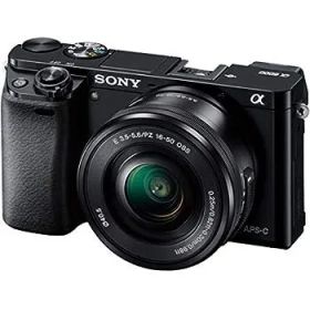 【中古】ソニー ミラーレス一眼 α6000 パワーズームレンズキット E PZ 16-50mm F3.5-5.6 OSS ブラック ILCE-6000L B