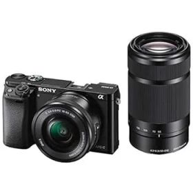 【中古】ソニー ミラーレス一眼 α6000 ダブルズームレンズキット E PZ 16-50mm F3.5-5.6 OSS + E 55-210mm F4.5-6.3 OSS ブラック ILCE-6000Y B
