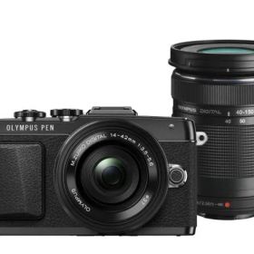 OLYMPUS PEN E-PL7 EZダブルズームキット ブラック ミラーレス一眼 E-PL7 EZ DZKIT BLK
