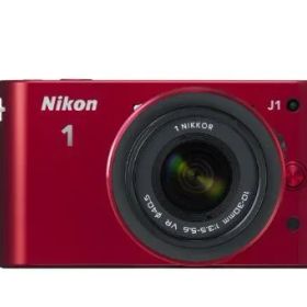 【中古】Nikon ミラーレス一眼カメラ Nikon 1 (ニコンワン) J1 (ジェイワン) 標準ズームレンズキット レッドN1 J1HLK RD