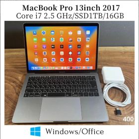 ［最上位］Apple MacBook Pro 13inch 2017/Core i7 2.5 GHz/SSD1TB/16GB/Office 2024/Windows11/400（15）