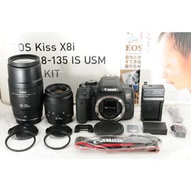 キヤノン(Canon)の【初心者向け】Canon EOS kiss X8i 標準/望遠 ダブルレンズ(デジタル一眼)