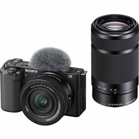 ソニー デジタルカメラ「VLOGCAM ZV-E10」ダブルズームレンズキット(ブラック) SONY ZV-E10X-B 返品種別A