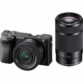 ソニー ミラーレス一眼カメラ「α6400」ダブルズームレンズキット(ブラック) SONY ILCE-6400X-B 返品種別A