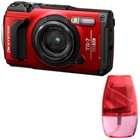 OM SYSTEM オーエムシステム Tough TG-7（レッド）＋CLPDRD(レッド) クリーナーポッドセット 【tg7set】