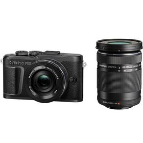 【新品】OLYMPUS ミラーレス一眼カメラ PEN E-PL10 EZ ダブルズームキット ブラック