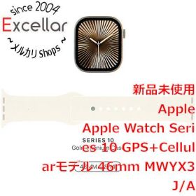 [bn:17] Apple Watch Series 10 GPS+Cellularモデル 46mm MWYX3J/A ゴールドチタニウムケース・スターライトスポーツバンド S/M
