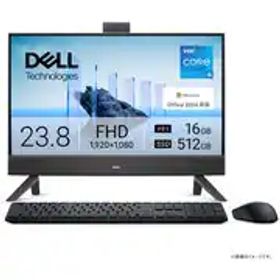 デル DELL デスクトップパソコン/Dell 24 オールインワン EC24250/23.8型/Core i5-1334U/メモリ 16GB/SSD 512GB/Windows 11 Home/Office Home ＆ Business 2024＋Microsoft 365 Basic/ダークシャドウグレー AD47-FNBHBC