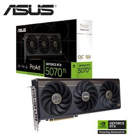 ASUS ProArt GeForce RTX 5070 Ti OC Edition 16GB GDDR7 トリプルファン搭載 オーバークロック グラフィックボード PROART-RTX5070TI-O16G 返品種別B