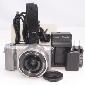 【外観美品】SONY ソニー α5000 パワーズームレンズキット シルバー