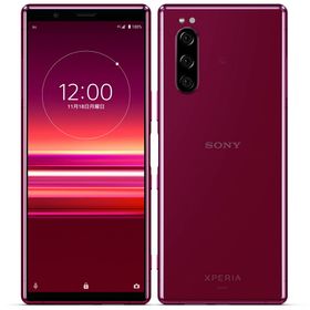 【中古】Cランク 【傷や汚れあり】 SIMロック解除済み 元docomo SONY Xperia 5 SO-01M 本体のみ レッド ネットワーク利用制限△(赤ロム永久保証) 送料無料