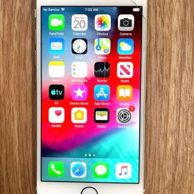 iPhone6 ゴールド 64GB 本体 画面ひびあり
