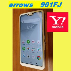 フジツウ(富士通)の値下げ★美品arrows J 901FJ Y!mobile ワイモバイル白(スマートフォン本体)