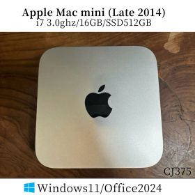 ［最上位/美品］Apple Mac mini (Late 2014)/i7 3.0ghz/16GB/SSD512GB/Office2021/Windows11/CJ375