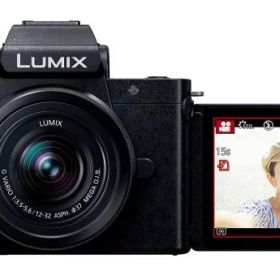 【中古】パナソニック ミラーレス一眼カメラ ルミックス G100K 標準ズームレンズキット ブラック DC-G100K-K