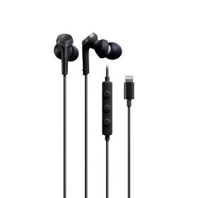 【新品】 オーディオテクニカ ATH-CKS330Li BK イヤホン 有線 1.2m Lightning マイク付き iphone 重低音 ブラック