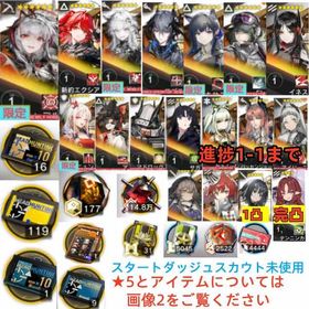 石180480個+10連券16枚+券119枚+ウィシャデル+新約+ロゴス+荒蕪+血掟+Ela+イネス | アークナイツのアカウントデータ、RMTの販売・買取一覧