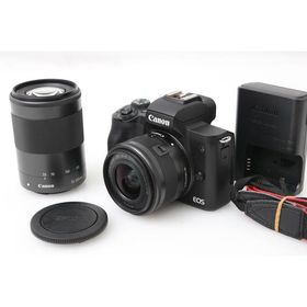 【全額返金保証】良品｜キヤノン EOS Kiss M2 ダブルズームキット [ブラック] （センサー清掃済み） CA01-M5203-2Q1A