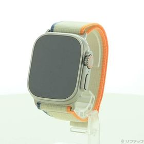 〔中古〕Apple(アップル) Apple Watch Ultra 2 GPS + Cellular 49mm チタニウムケース オレンジ／ベージュトレイルループ〔262-ud〕
