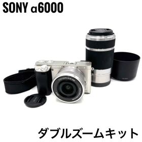 美品 Sony ソニー α6000 ダブルズームキット シルバー