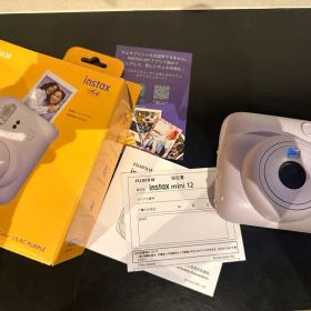 【美品】instax mini 12 チェキ ライラックパープル数枚フィルム付き