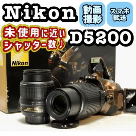 Nikon D5200 ❤️ダブルレンズ スマホ転送 ニコン 一眼レフ カメラ