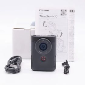 Canon PowerShot V10 ブラック 4K Vlogカメラ コンパクト 軽量 デュアルマイク搭載【中古】