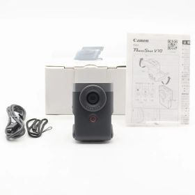 Canon PowerShot V10 シルバー Vlogカメラ 4K対応 自撮り簡単 ポケットサイズ 軽量【中古】