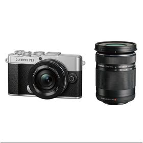 オリンパス(OLYMPUS)のオリンパス PEN E-P7 EZ ダブルズームキット シルバー(ミラーレス一眼)