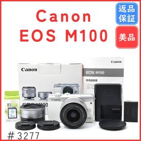 キヤノン(Canon)の【美品】キャノン Canon EOS M100 ダブルレンズキット #3277(ミラーレス一眼)