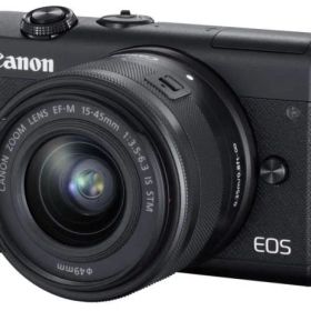 Canon ミラーレス一眼カメラ EOS M200 標準ズームキット ブラック EOSM200BK-1545ISSTMLK