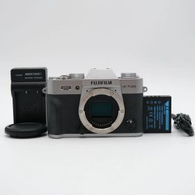 【良品】FUJIFILM X-T20 シルバー バッテリー(互換品)/充電器(互換品)/キャップ付き