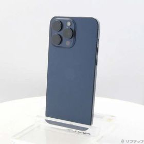 〔中古品〕 iPhone15 Pro Max 256GB ブルーチタニウム MU6T3J／A SIMフリー【258】