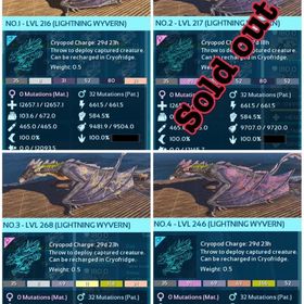 公式pve インプリ100% ライトニングワイバーン | ARK Survival Evolvedのアカウントデータ、RMTの販売・買取一覧