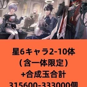 星6キャラ2-10体（含一体限定）+合成玉合計315600-333000個 | アークナイツのアカウントデータ、RMTの販売・買取一覧